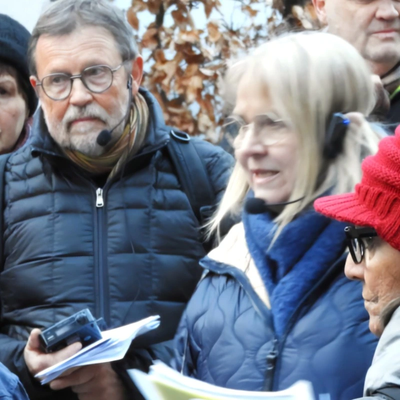 Thomas Epple und Sabine Streck bei der Führung